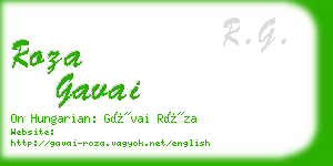 roza gavai business card